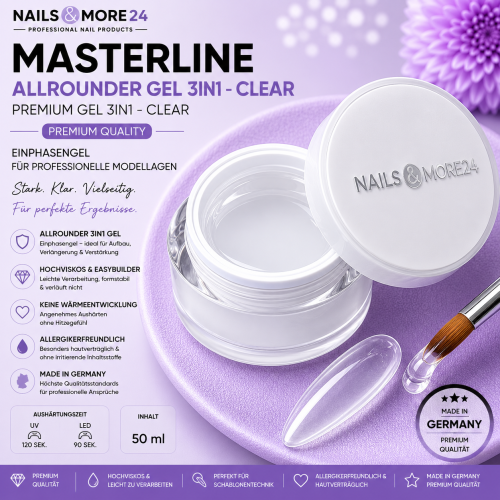 Allrounder Gel 3in1 - Clear | Masterline premium quality | 50ml